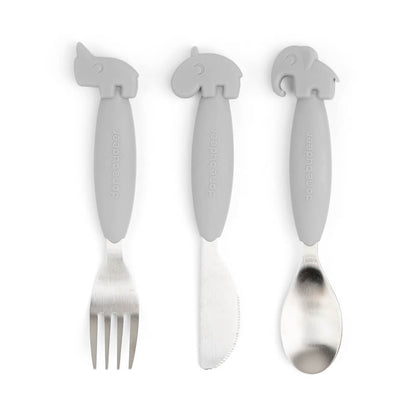 Easy-grip cutlery set Deer friends