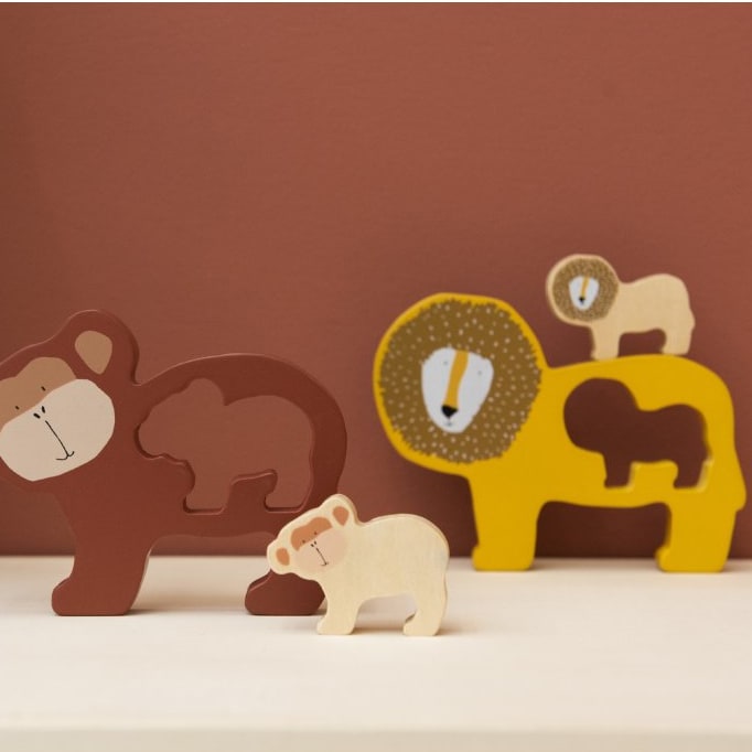 Wooden Baby Puzzle - Mr. Lion