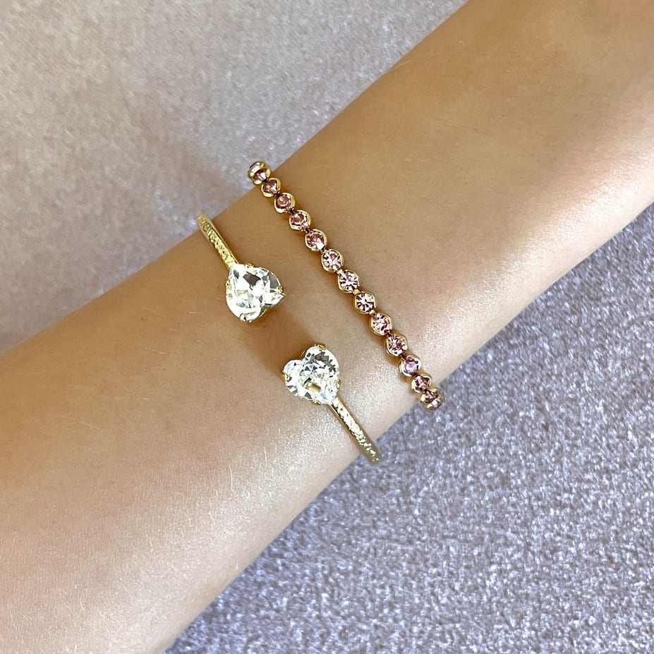 Girls Siri Tennis Bracelet - Light Rose