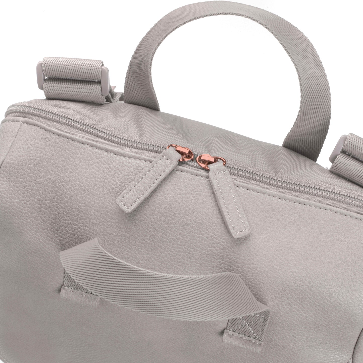 Robyn Convertible Diaper Bag Vegan Leather  - Pale Grey