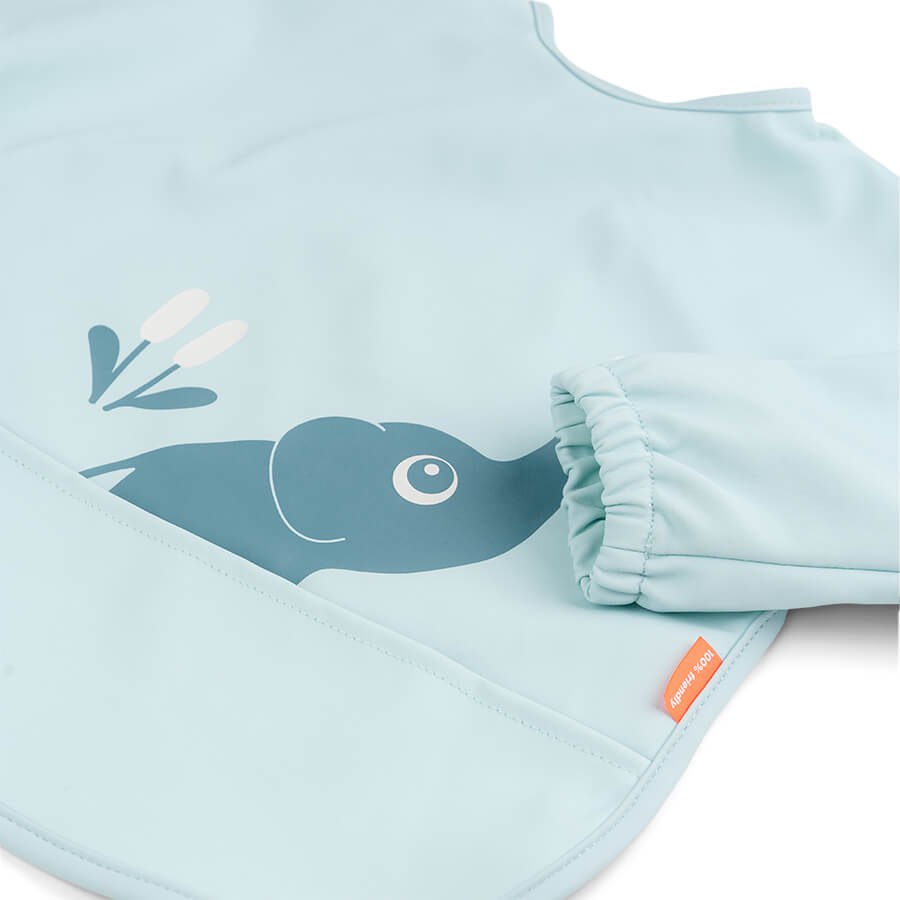 Sleeved pocket bib Elphee Blue