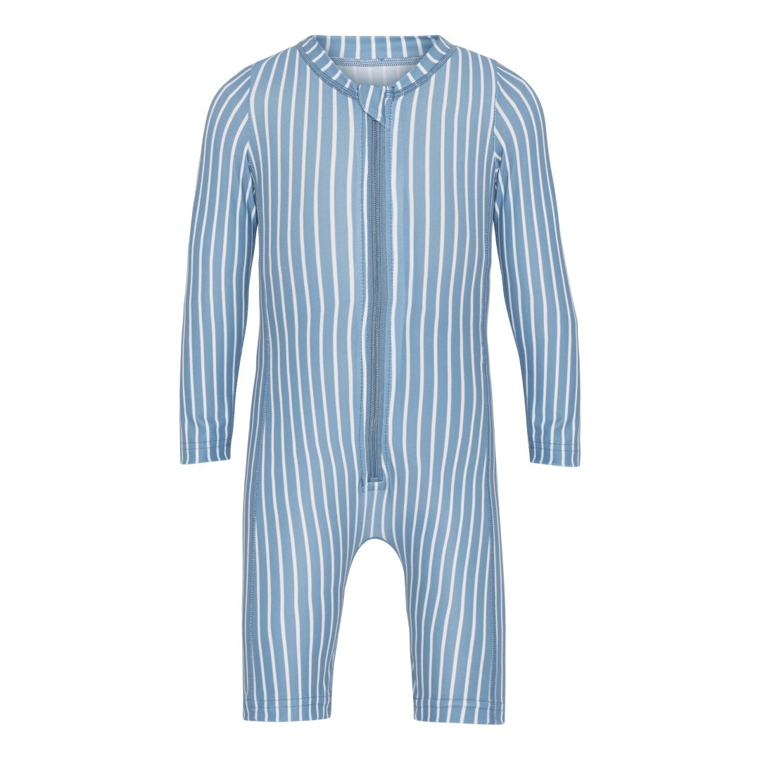 UV Swimsuit Blue Shadow Striped