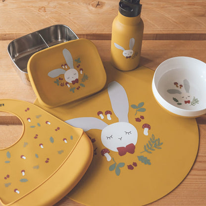 Silicone Placemat Rabbit Mustard