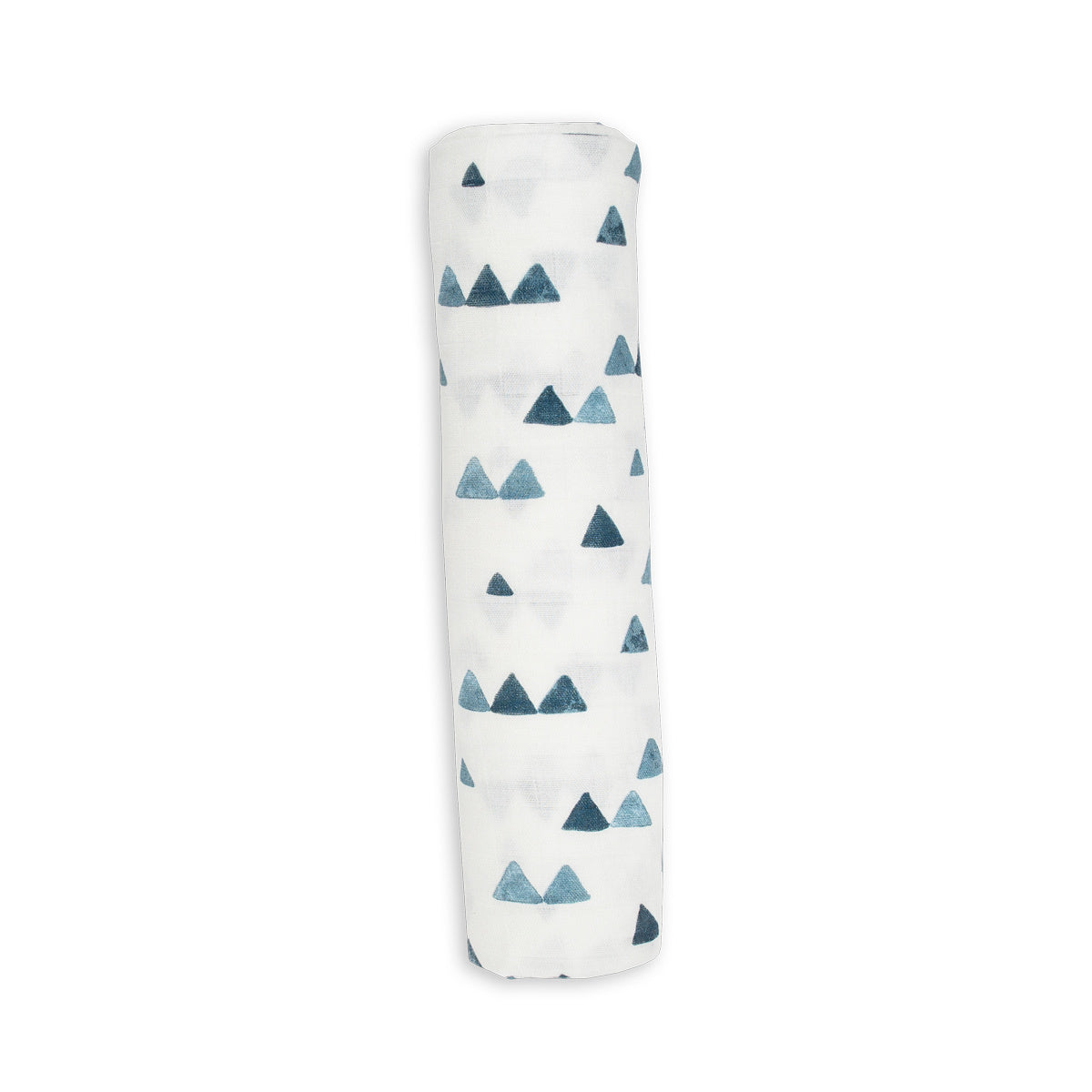 Lulujo - Bamboo Swaddle Blanket - Navy Triangles