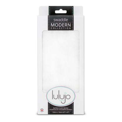 Lulujo - Bamboo Swaddle Blanket - White