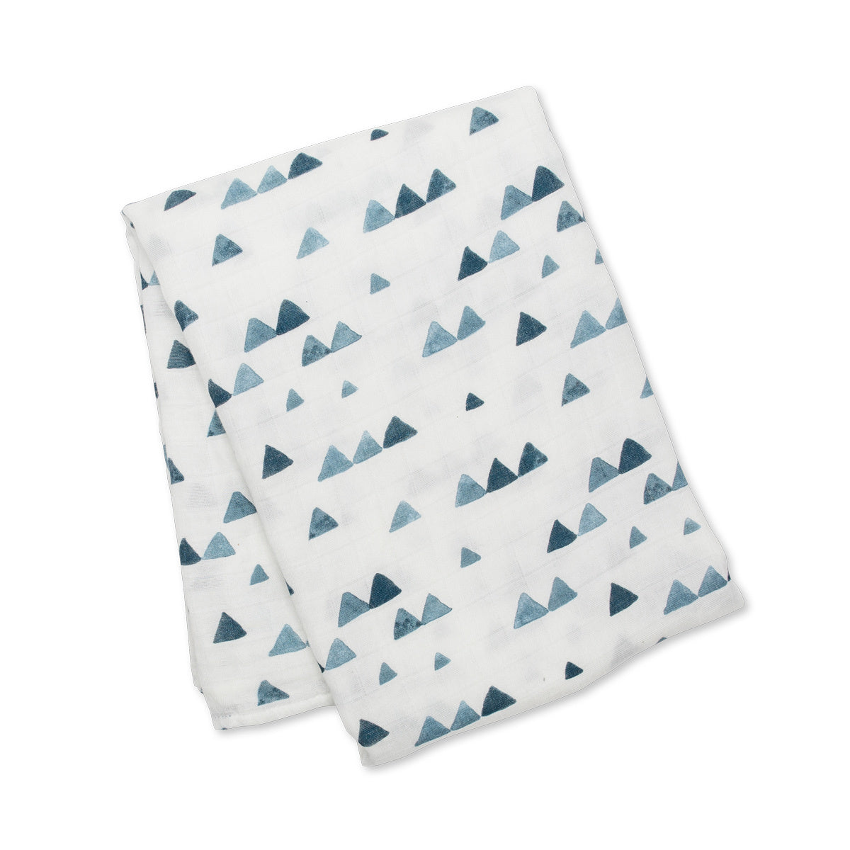 Lulujo - Hello World Set (Bamboo Hat + Swaddle Blanket) - Triangle Blue