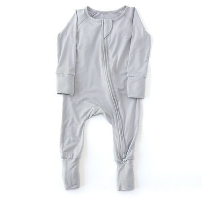 Organic Zipper Romper Sleepsuit - Cloudy Grey