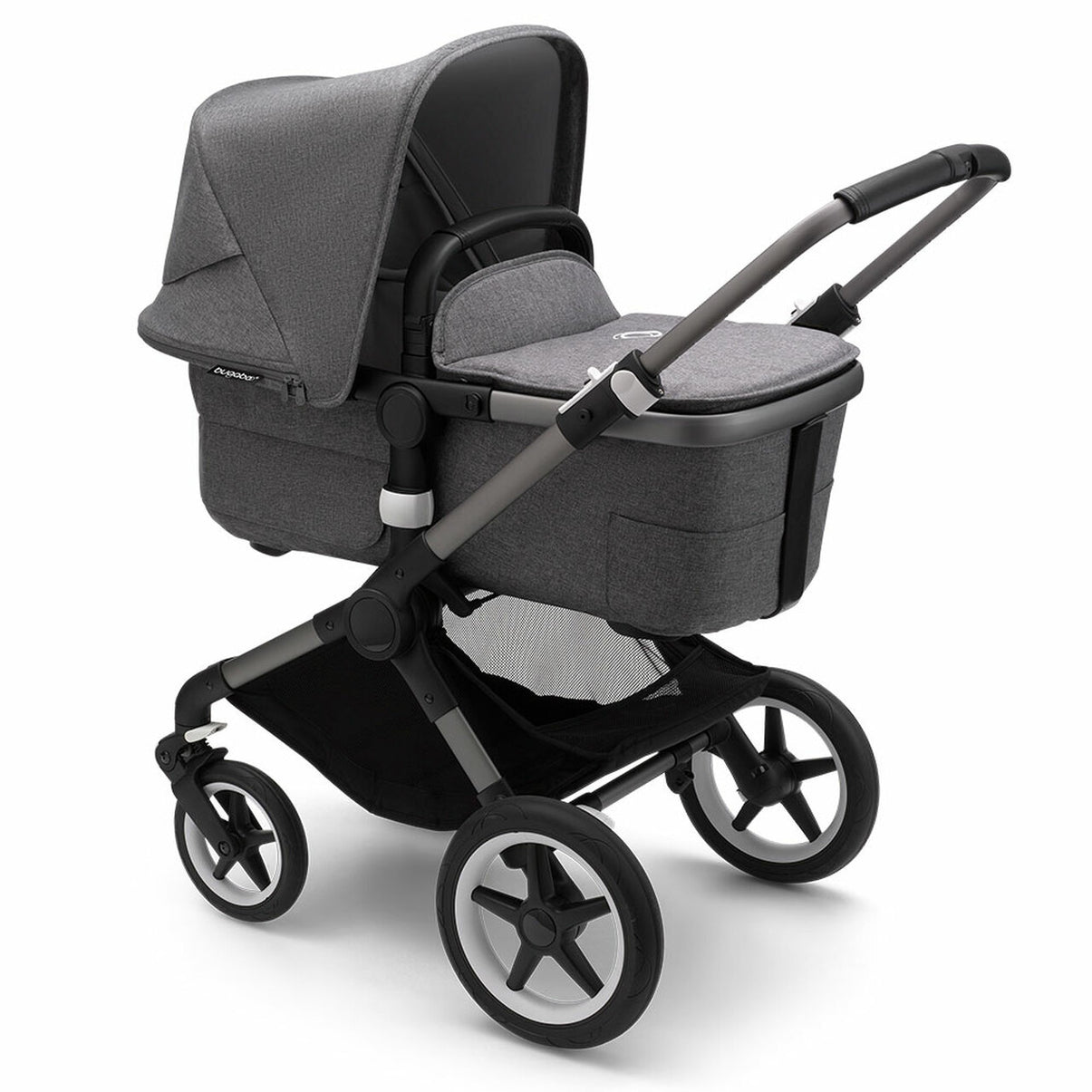 Bugaboo - Fox3 Complete Stroller in Graphite/Grey Melange-Grey Melange