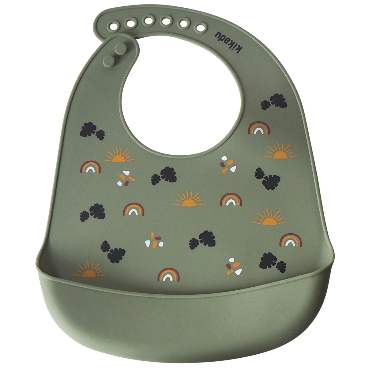 Silicone Bib Lion Olive