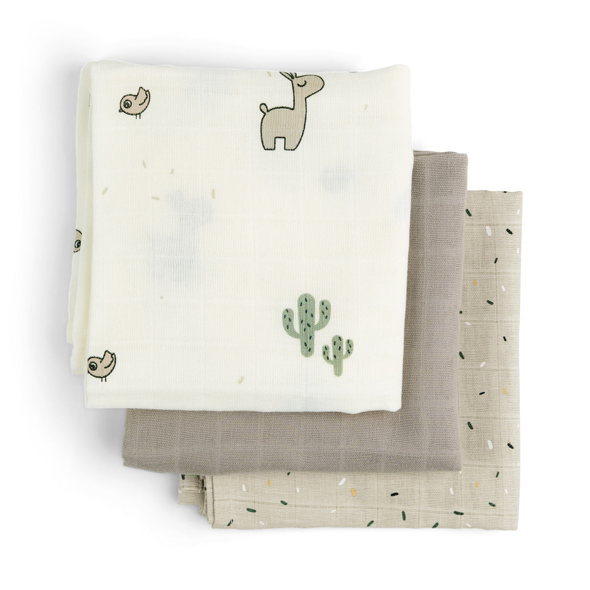 Burp cloth 3-pack GOTS Lalee Sand