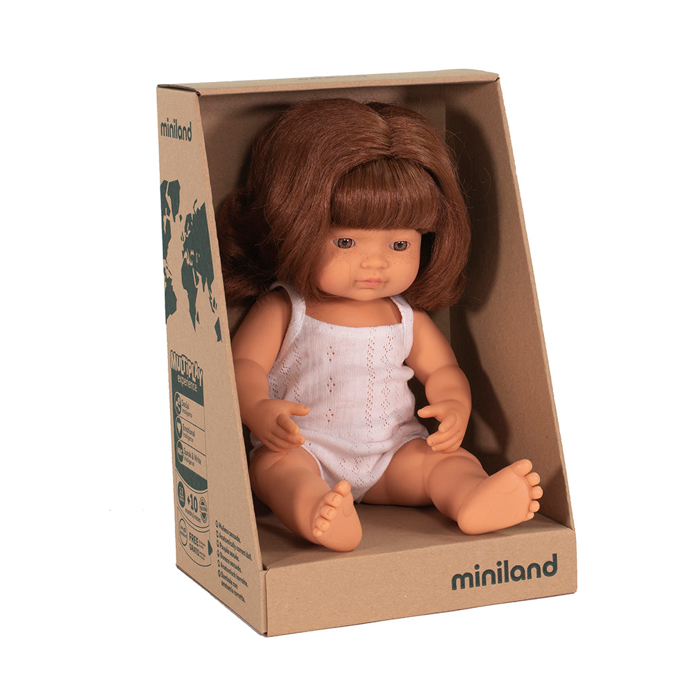 Miniland - Baby Redhead Girl 38CM