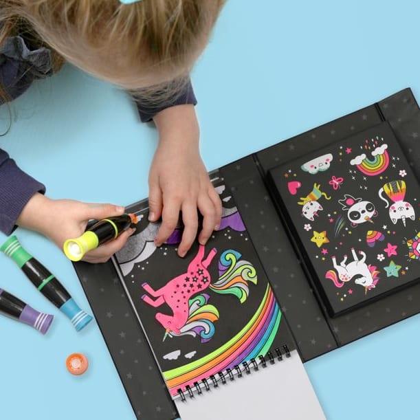 Tiger Tribe -Neon Colouring Set - Unicorn & Friends