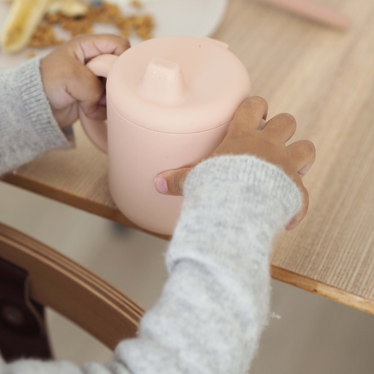 Silicone Learning Cup - Available Color: Blue  & Pink