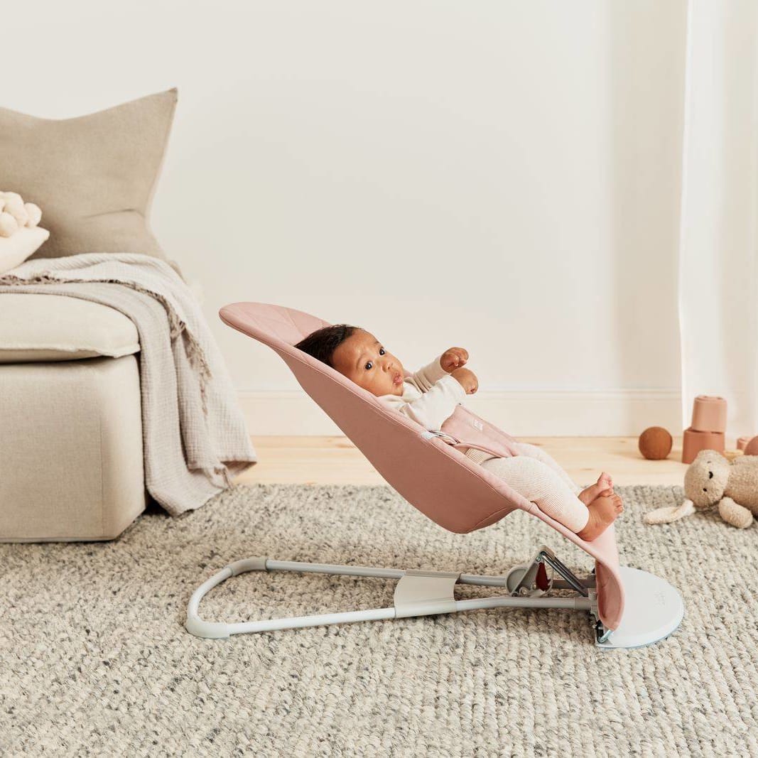 Bouncer Bliss - Cotton, Petal Quilt - Dusty Pink