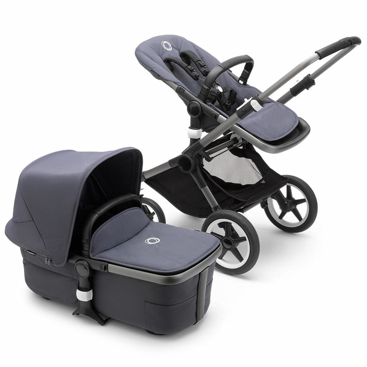 Bugaboo - Fox3 Complete Stroller in Graphite/Stormy Blue-Stormy Blue