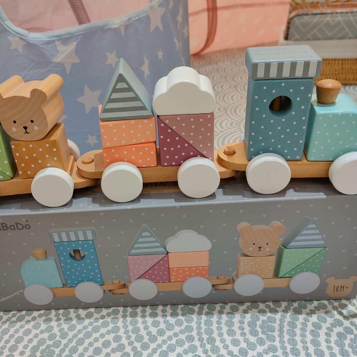 Train with blocks teddy
