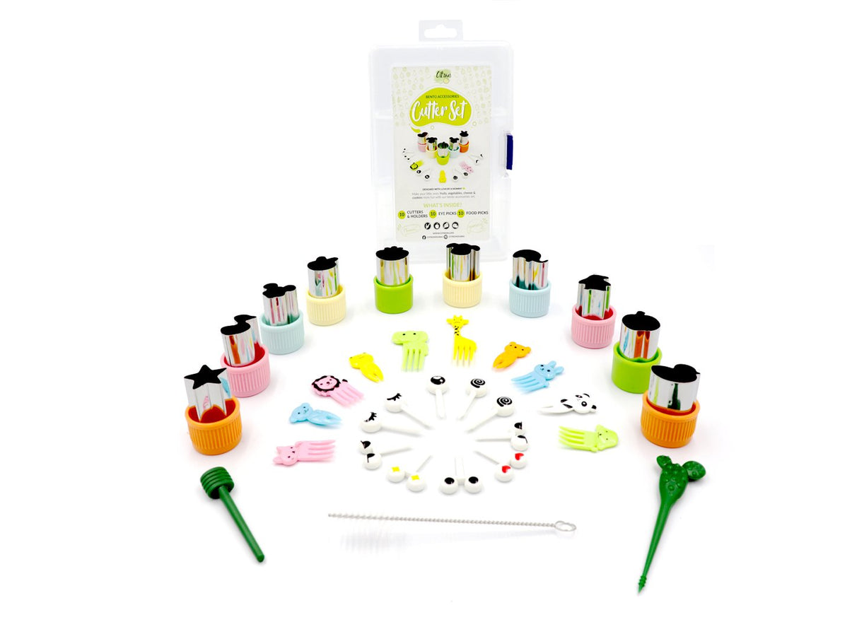 Citron - Set of 33 Fruit, vegetable and cheese cutter for lunchbox