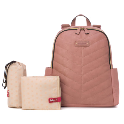 Gabby Diaper Bag Vegan Leather  - Dusty Pink