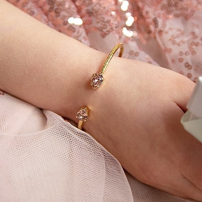 Girls Petite Drop Bracelet - Vintage Rose