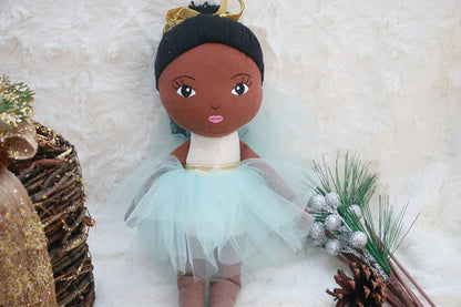 Philly Ballerina Soft Doll - Handmade doll Linen (39cm)