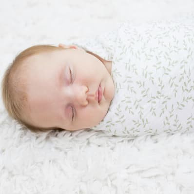 Cotton Swaddles - Daisy / Greenery