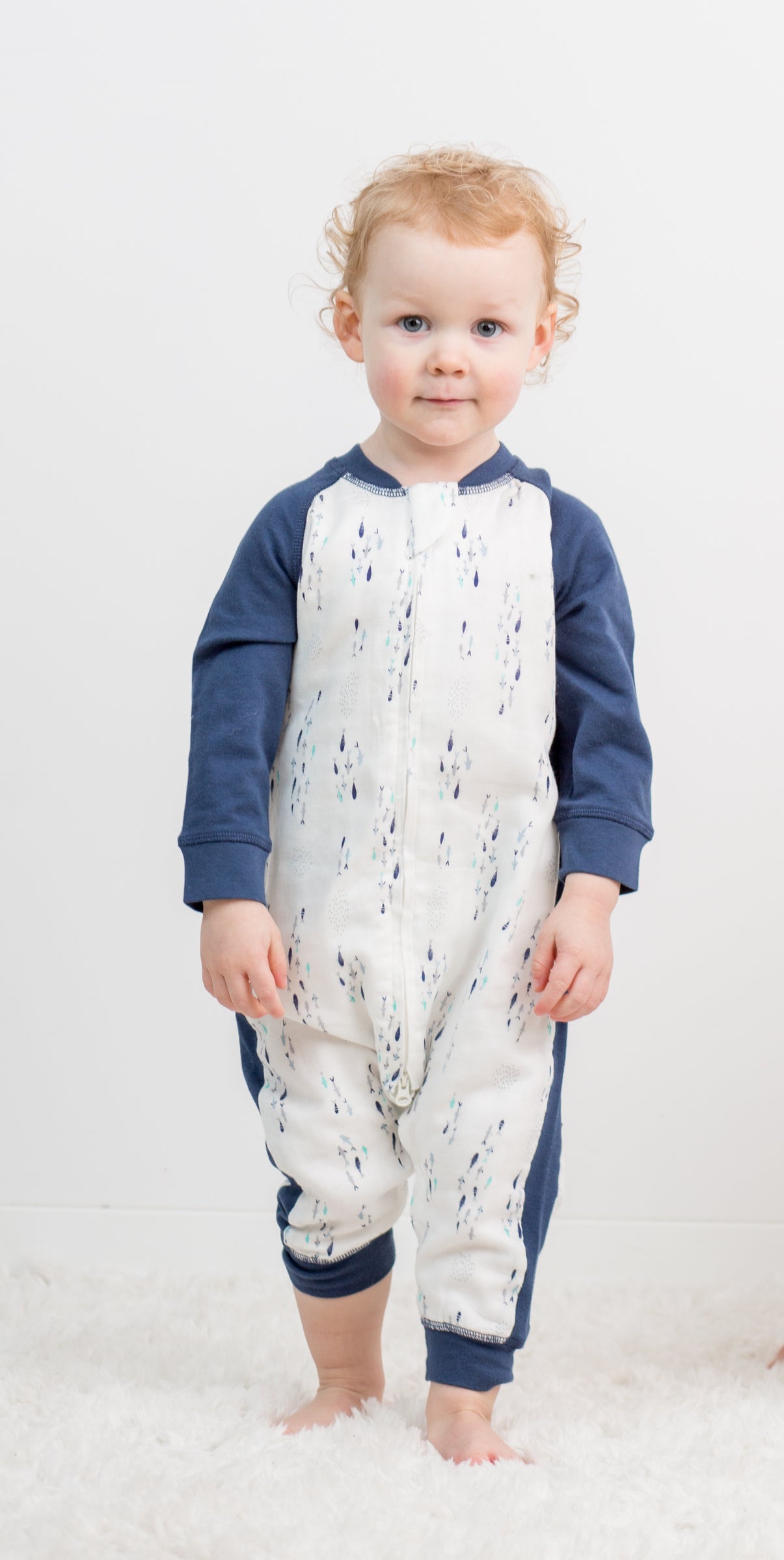 Sleepsuit in Fish Sleep - M (18 - 2.5 Y)