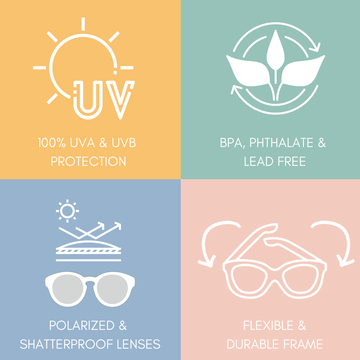 Cleo Mirrored Kids Sunglasses