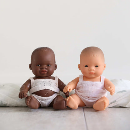 Miniland - Baby Doll African - Boy 21cm