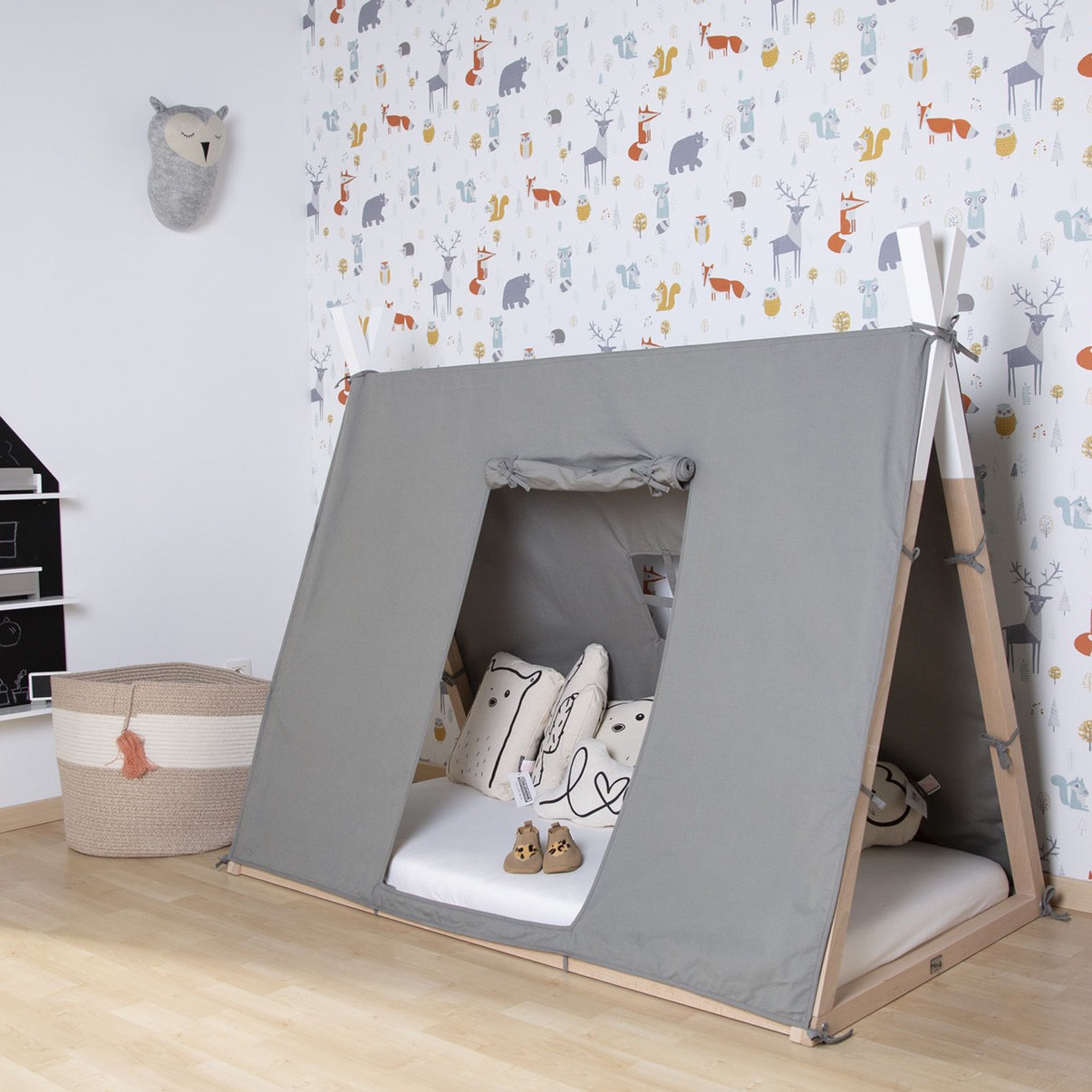 Childhome - Tipi Bed Frame Cover 70X140cm - Grey