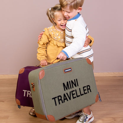 Childhome - Mini Traveller Kids Suitcase - Kaki Canvas