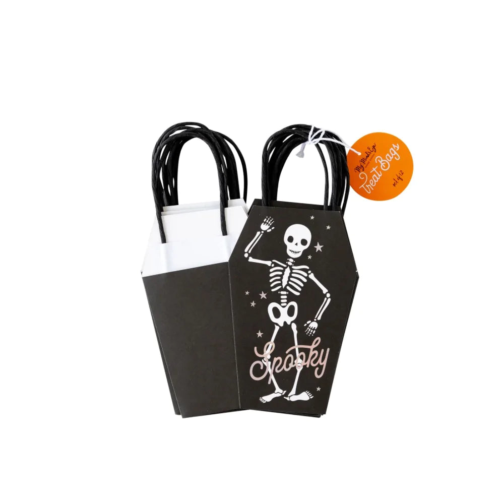 Holographic Skeleton Treat Bags مجموعة من 12.