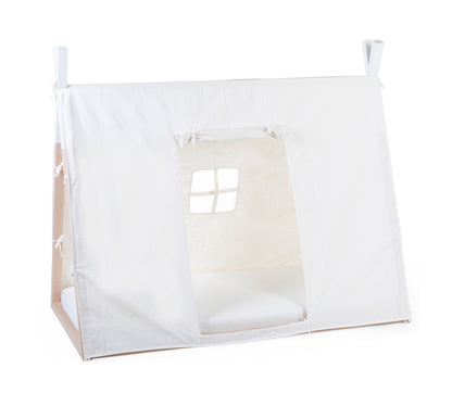 بيت الأطفال -تيبي سرير الإطار غطاء 70X140cm -الأبيض