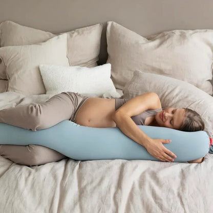 Pregnancy Pillow in Eucalyptus / Coral