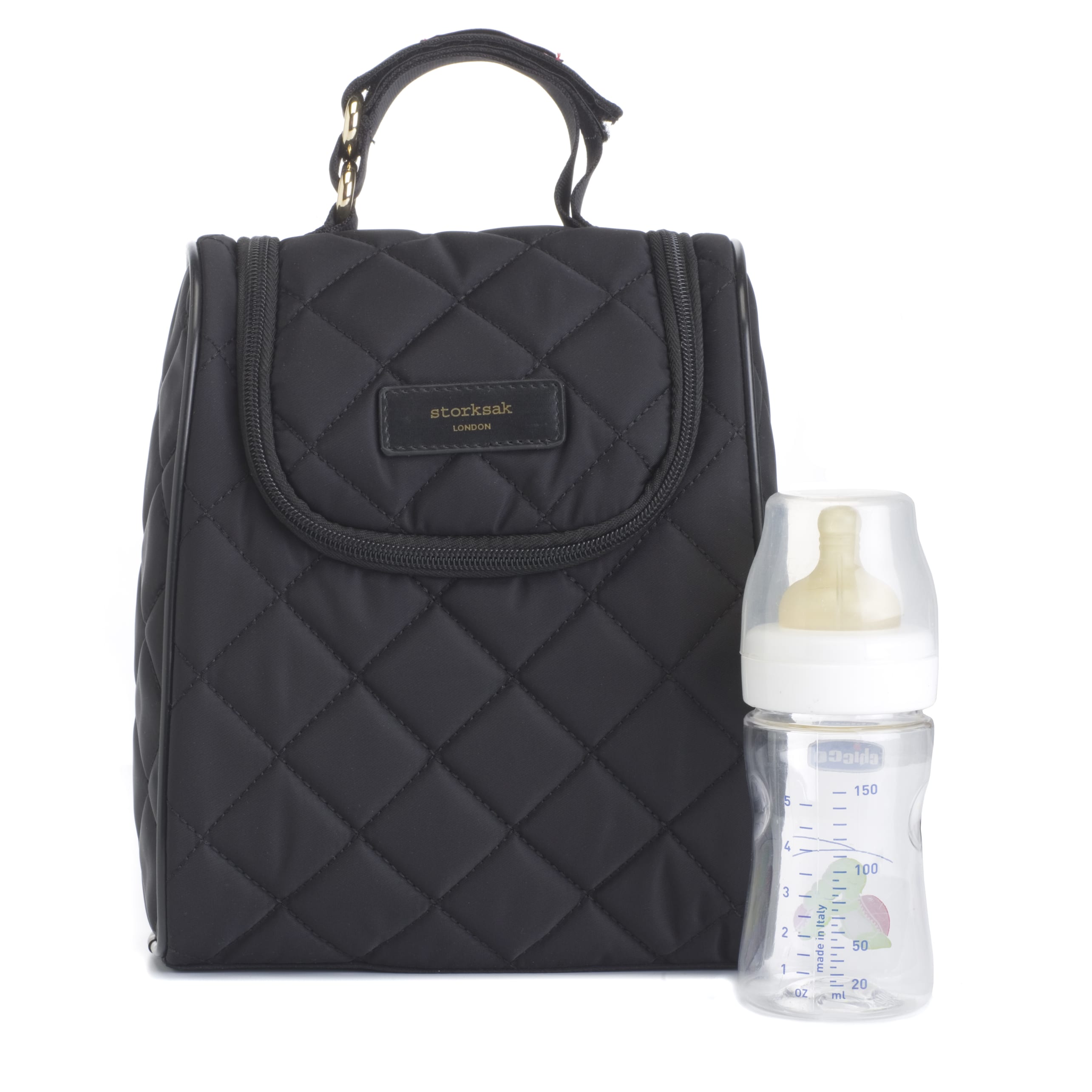 Black quilted best sale diaper bag