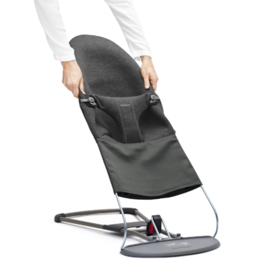 Fabric Seat Bouncer Bliss - Charcoal Grey, 3D Jersey