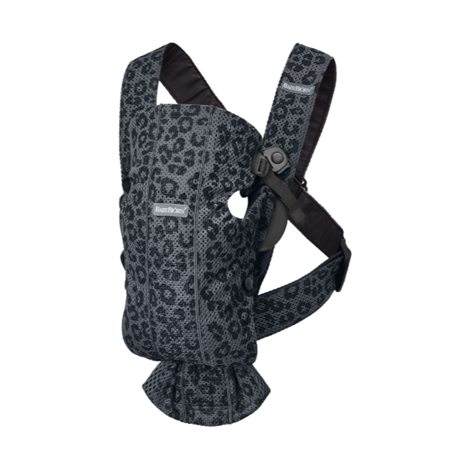 Baby Carrier Mini - Anthracite/Leopard, 3D Mesh