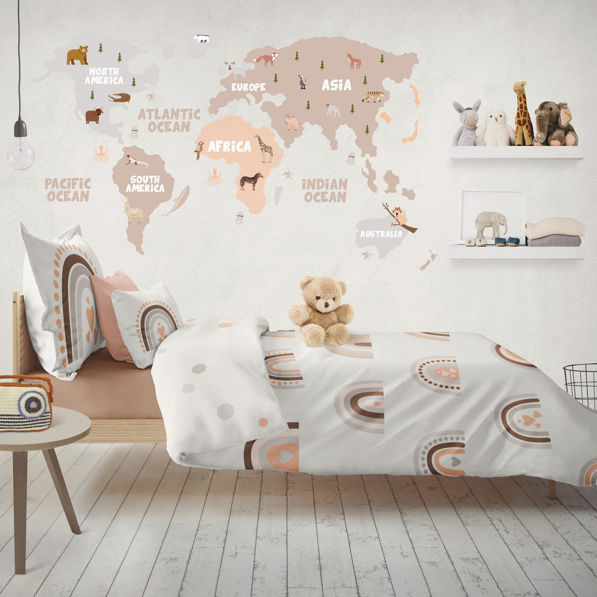 Elli Junior - Adorable huge world map, available in 3 colors