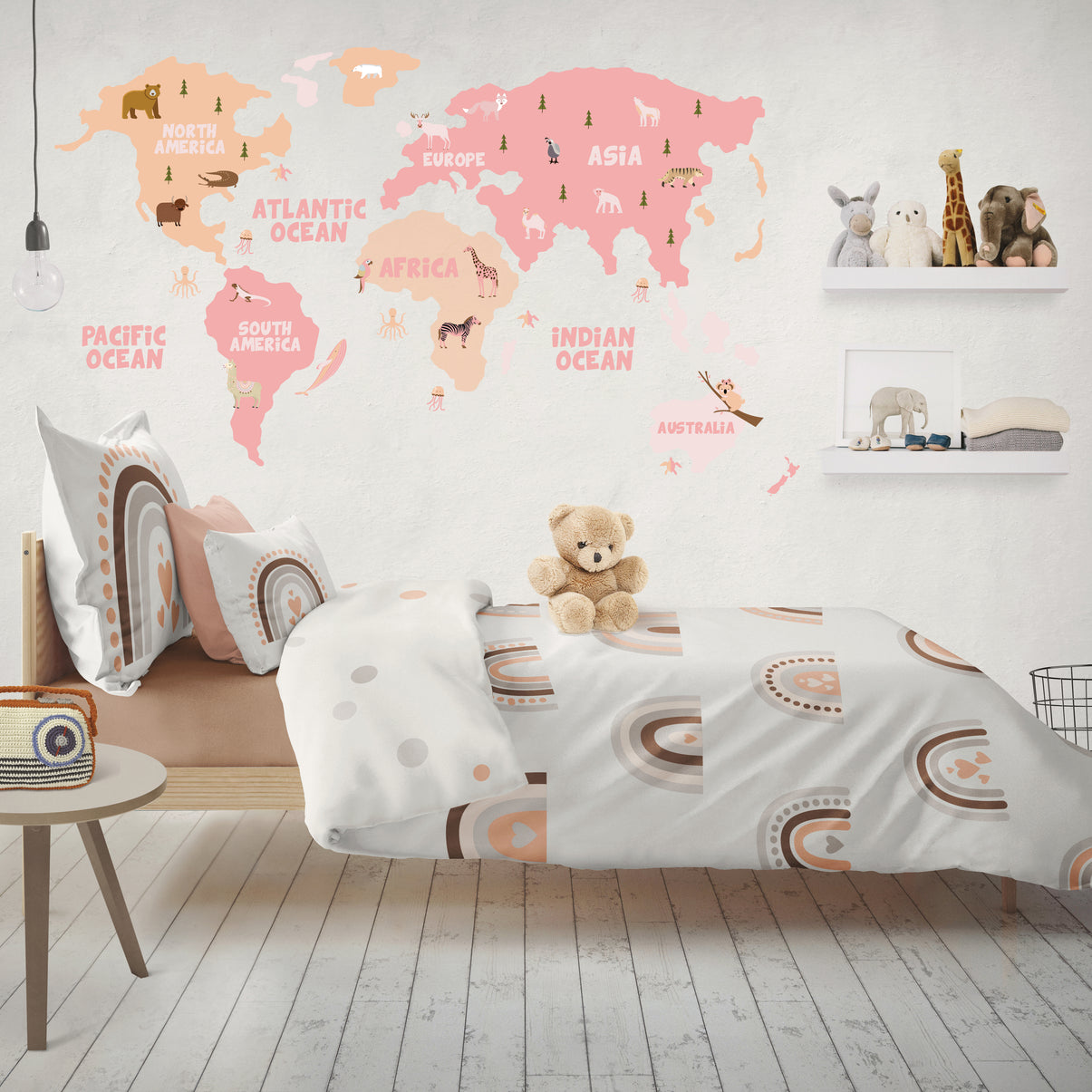 Elli Junior - Adorable huge world map, available in 3 colors