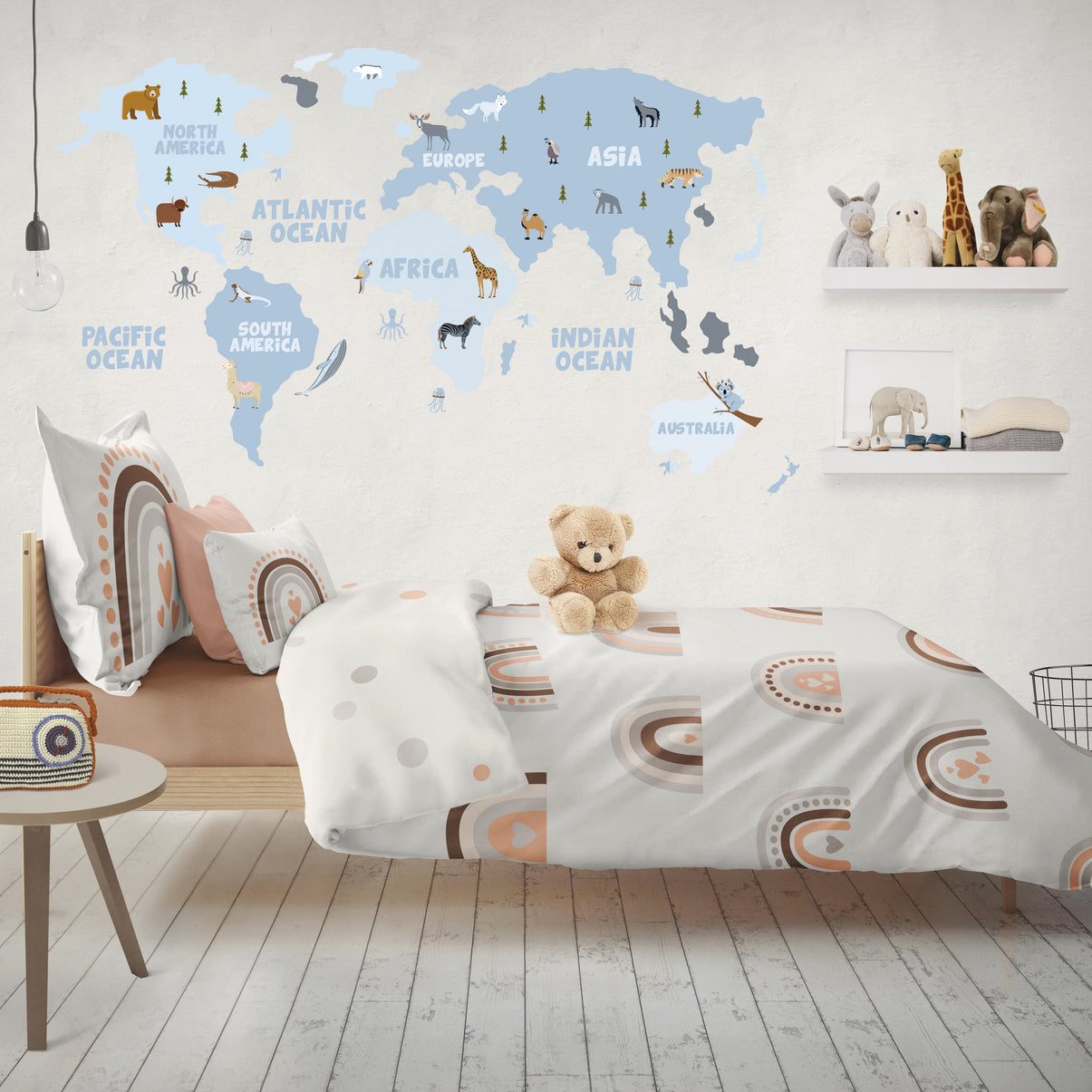 Elli Junior - Adorable huge world map, available in 3 colors