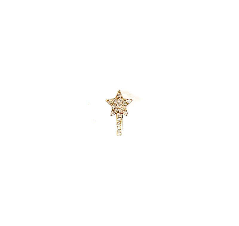 Single Earring Magic Wand Diamonds 18k Gold