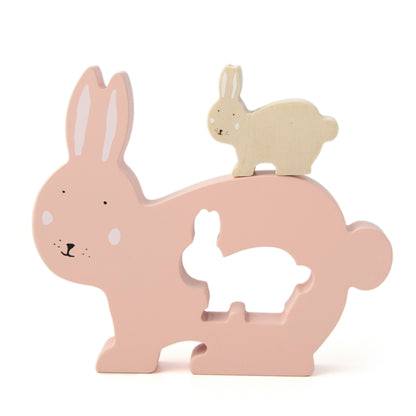 Wooden Baby Puzzle - Mrs. Rabbit