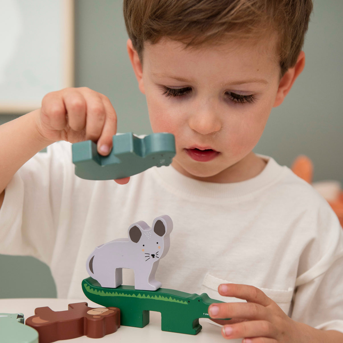 Wooden Animal Stacking Game