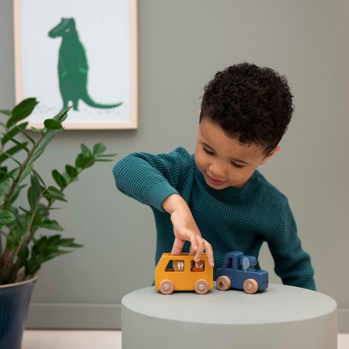 Wooden Animal Car Set