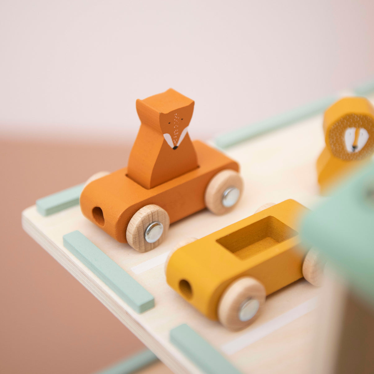 Wooden Car Park With Accessories