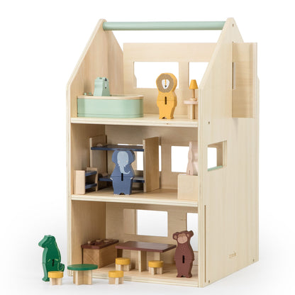 Wooden Play House With Accessories
