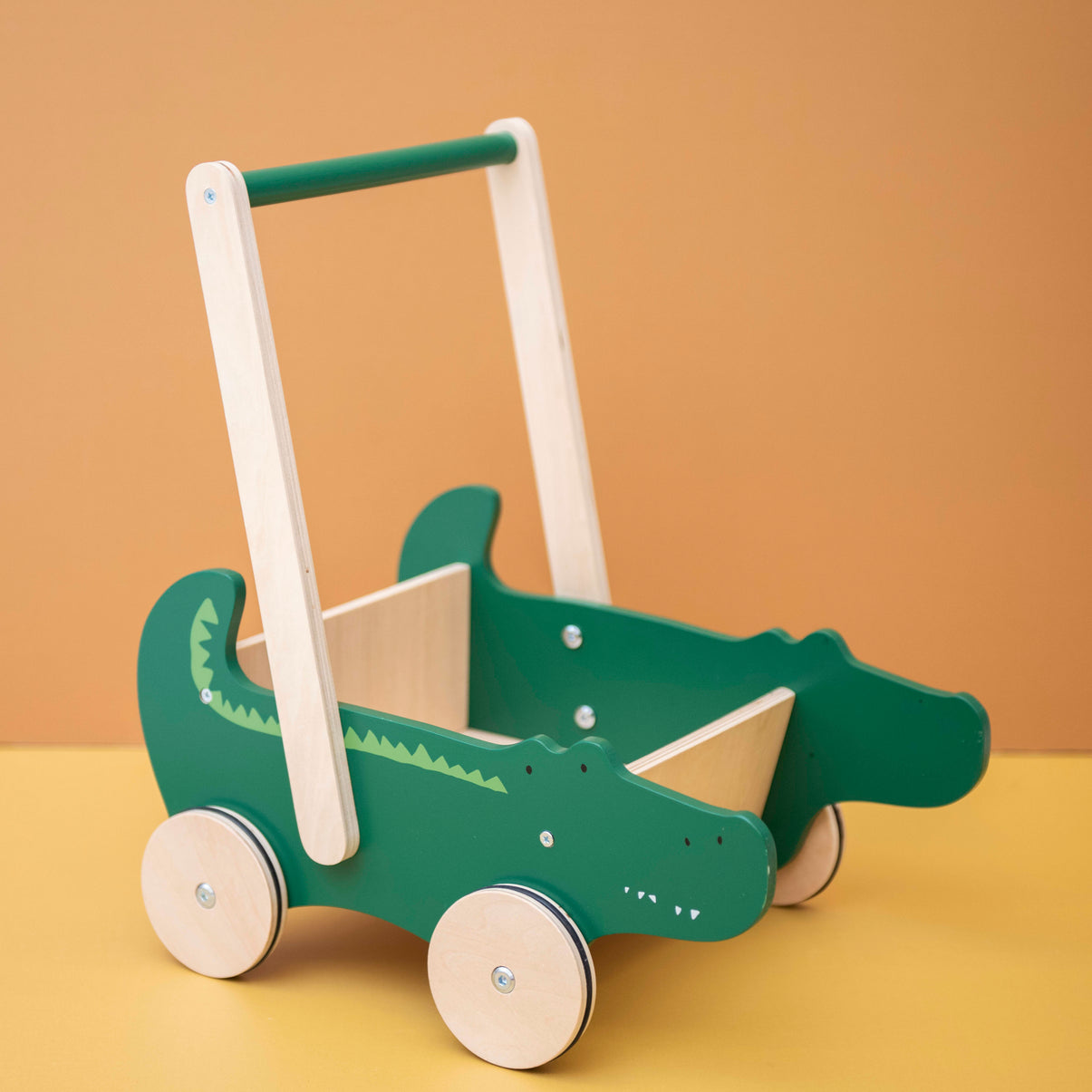 Wooden Push Along Cart - Mr. Crocodile (NOT A Walker)