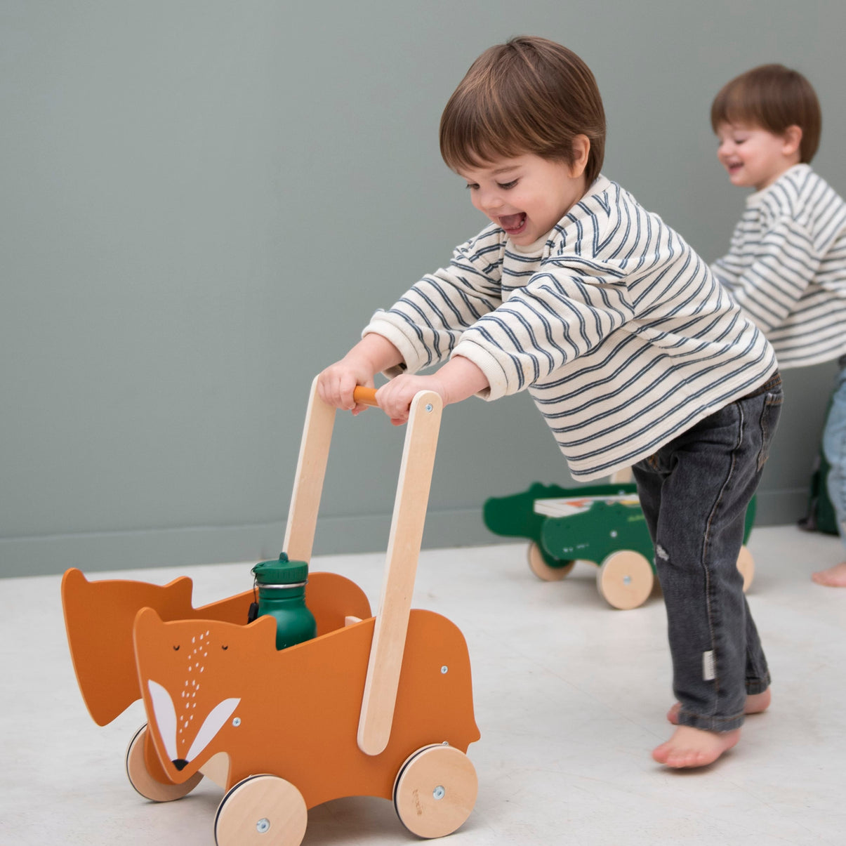 Wooden Push Along Cart - Mr. Fox (NOT A Walker)