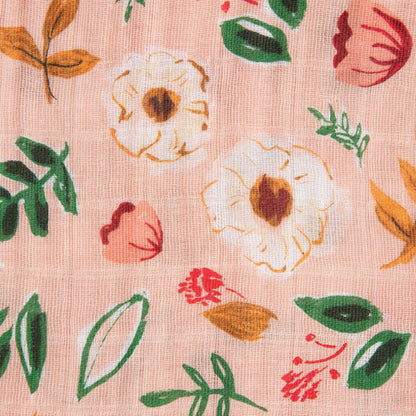 Cotton Muslin Single Swaddle - Vintage Floral