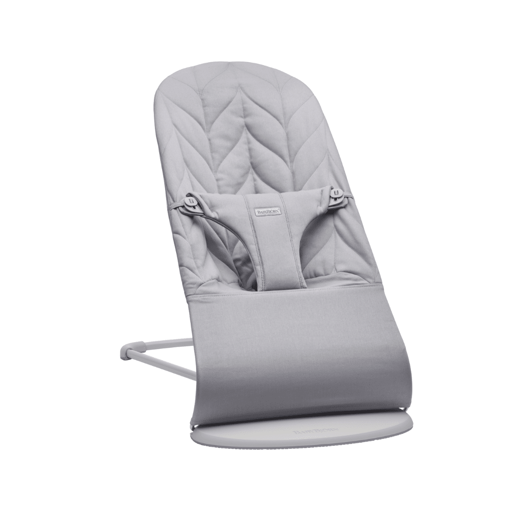 Bouncer Bliss - Cotton, Petal Quilt - Light Grey
