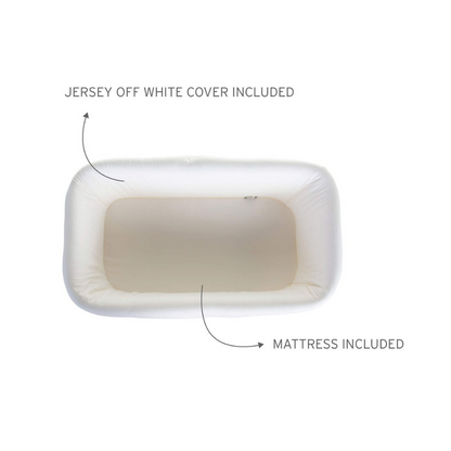 Childhome  - Rattan Cradle 80x40 + Mattress + Cover Off White